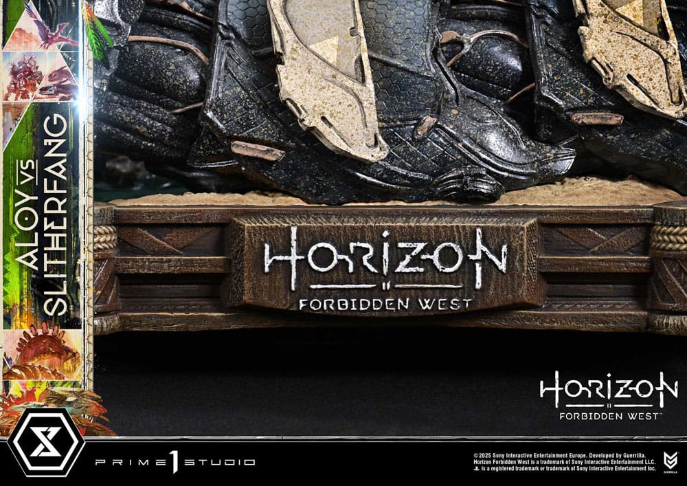 Horizon Forbidden West statuette Ultimate Diorama Masterline Series Aloy vs. The Slitherfang Bonus Version 82 cm