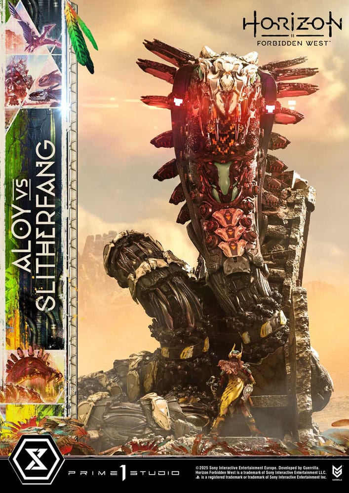 Horizon Forbidden West statuette Ultimate Diorama Masterline Series Aloy vs. The Slitherfang Bonus Version 82 cm