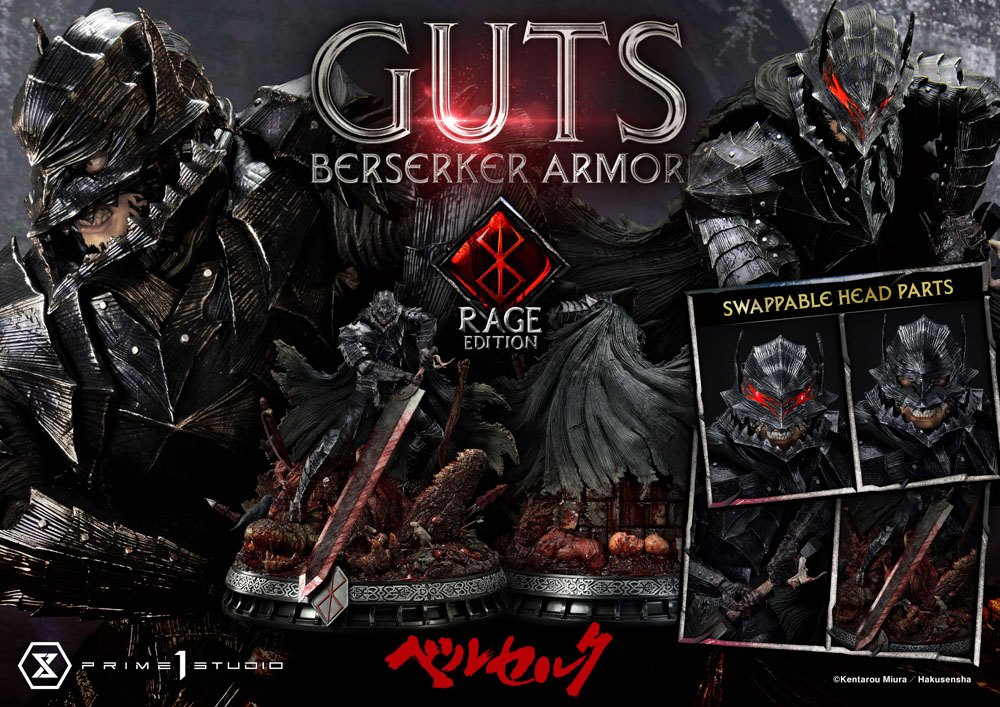 Berserk statuette 1/4 Guts Berserker Armor Rage Edition 67 cm