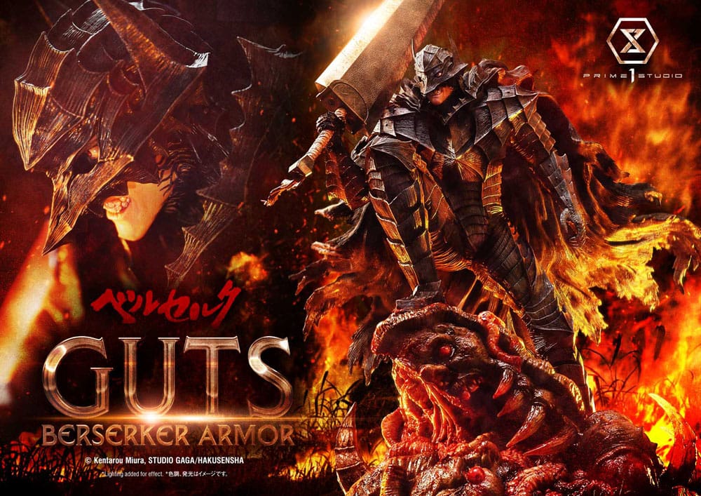 Berserk statuette Ultimate Premium Masterline Series 1/4 Guts, Berserker Armor Grunbeld vs. Guts 94 cm