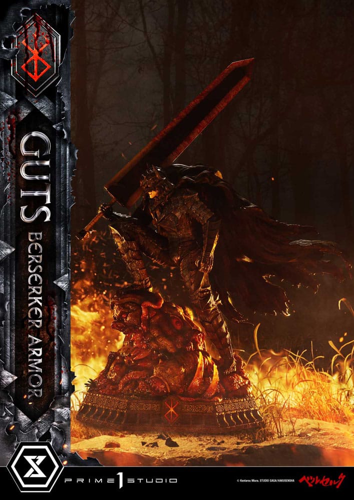 Berserk statuette Ultimate Premium Masterline Series 1/4 Guts, Berserker Armor Grunbeld vs. Guts 94 cm