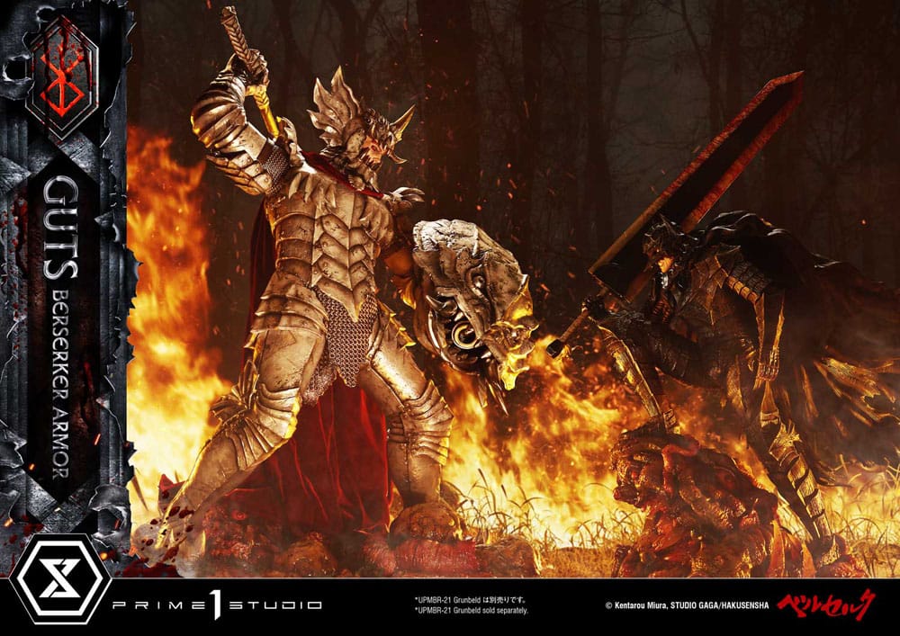 Berserk statuette Ultimate Premium Masterline Series 1/4 Guts, Berserker Armor Grunbeld vs. Guts 94 cm
