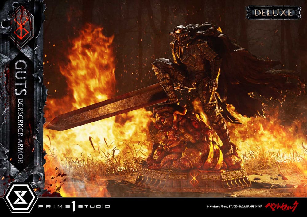Berserk statuette Ultimate Premium Masterline Series 1/4 Guts, Berserker Armor Grunbeld vs. Guts Deluxe Version 94 cm