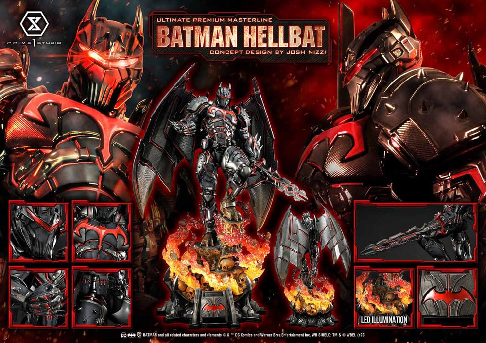 Batman statuette Ultimate Premium Masterline Series Hellbat Concept Design by Josh Nizzi Regular Version 76 cm