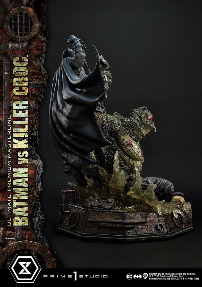 Batman statuette Ultimate Premium Masterline Series Batman Versus Killer Croc 71 cm