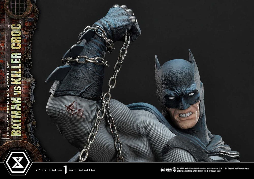 Batman statuette Ultimate Premium Masterline Series Batman Versus Killer Croc 71 cm