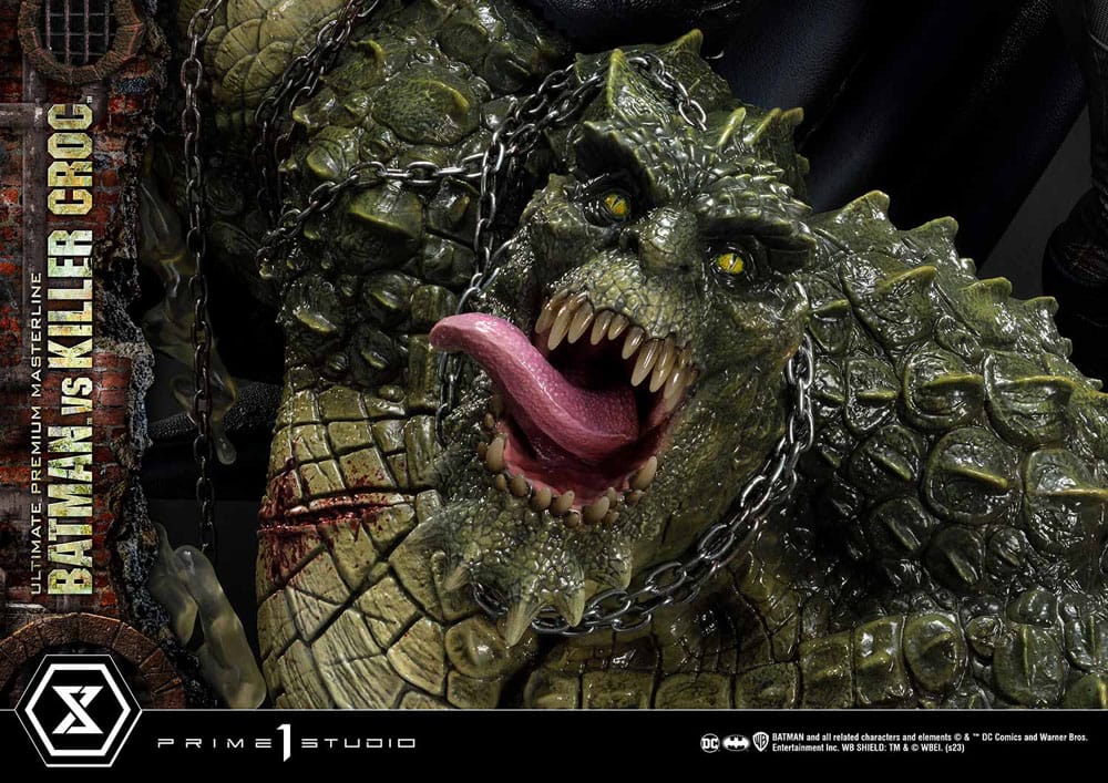 Batman statuette Ultimate Premium Masterline Series Batman Versus Killer Croc 71 cm