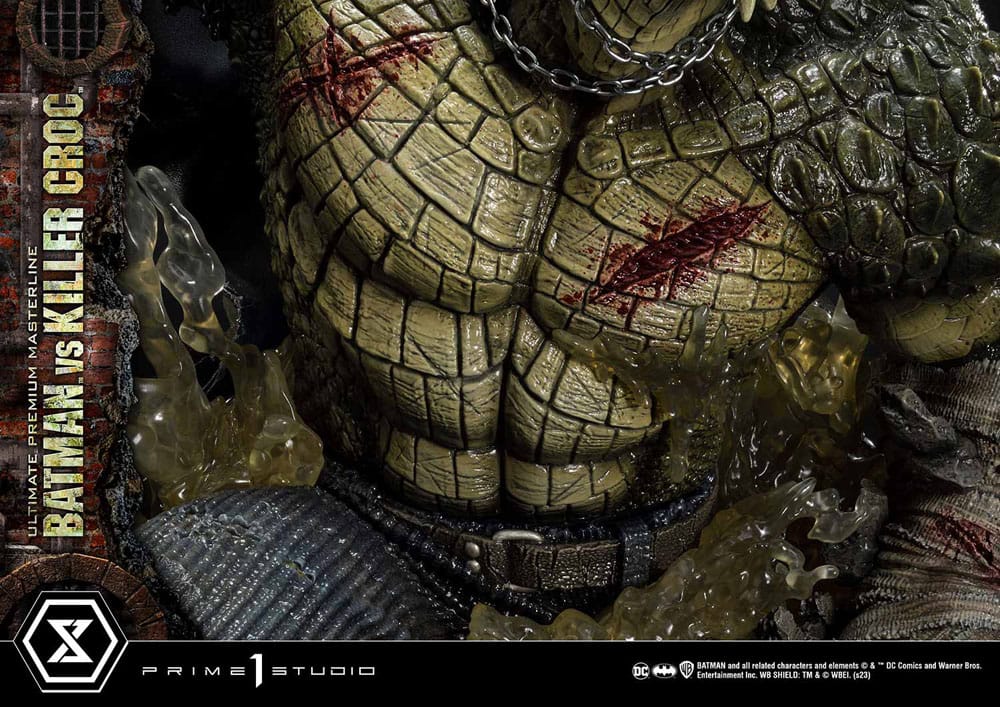 Batman statuette Ultimate Premium Masterline Series Batman Versus Killer Croc 71 cm