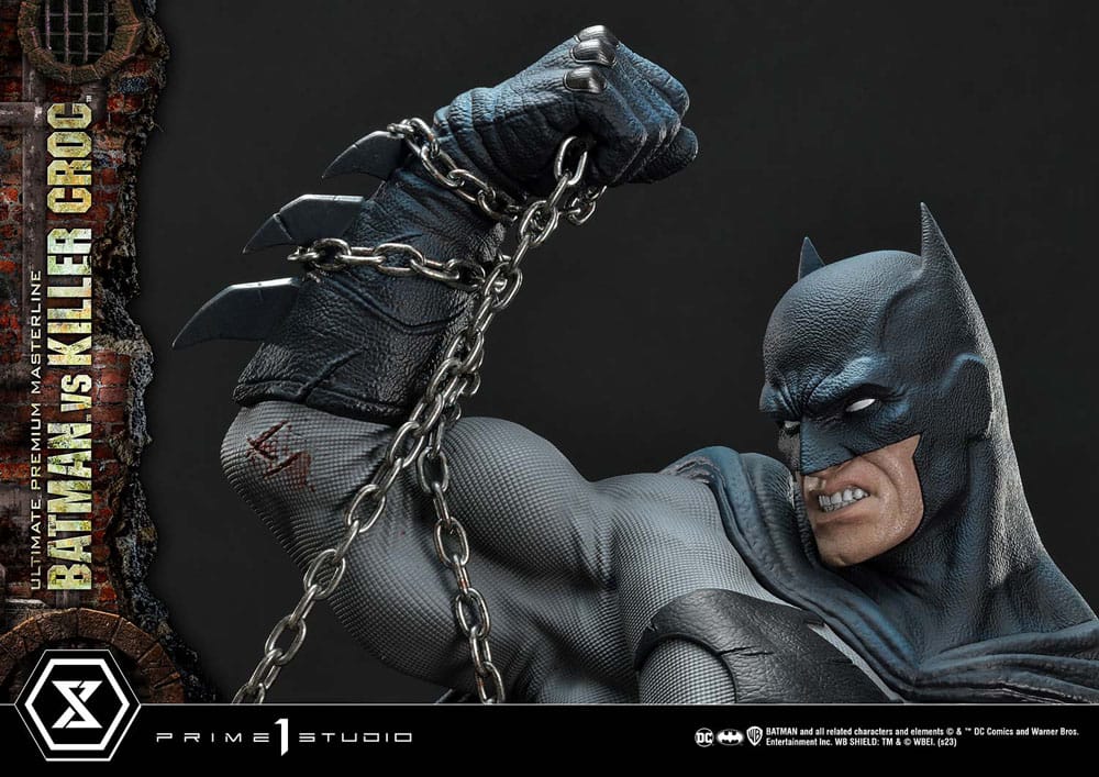 Batman statuette Ultimate Premium Masterline Series Batman Versus Killer Croc 71 cm