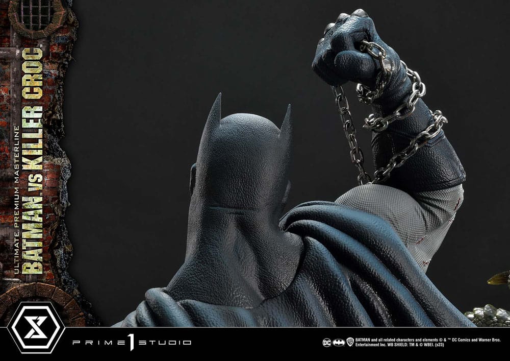 Batman statuette Ultimate Premium Masterline Series Batman Versus Killer Croc 71 cm