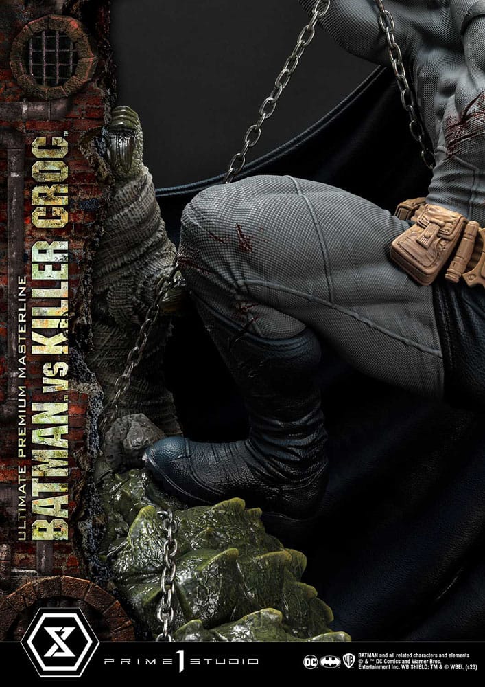 Batman statuette Ultimate Premium Masterline Series Batman Versus Killer Croc 71 cm
