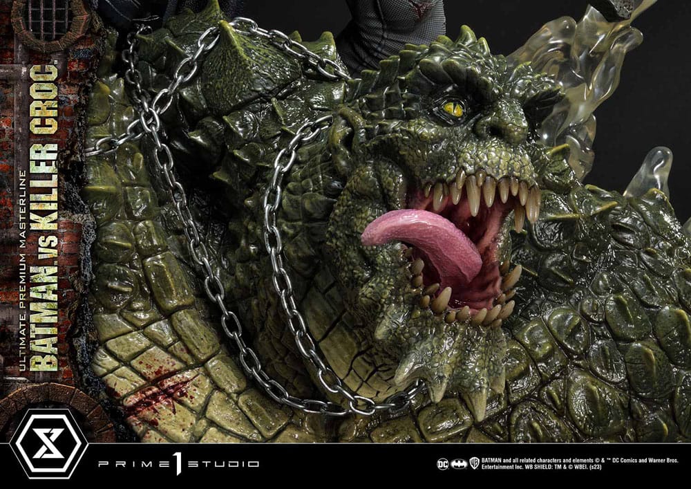 Batman statuette Ultimate Premium Masterline Series Batman Versus Killer Croc 71 cm