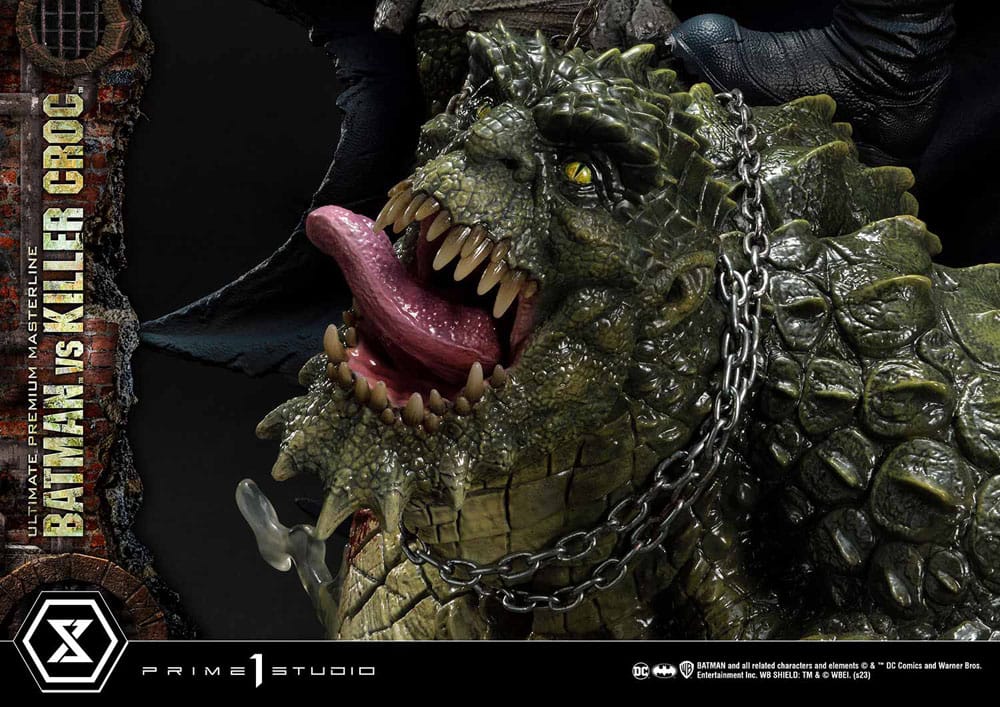 Batman statuette Ultimate Premium Masterline Series Batman Versus Killer Croc 71 cm