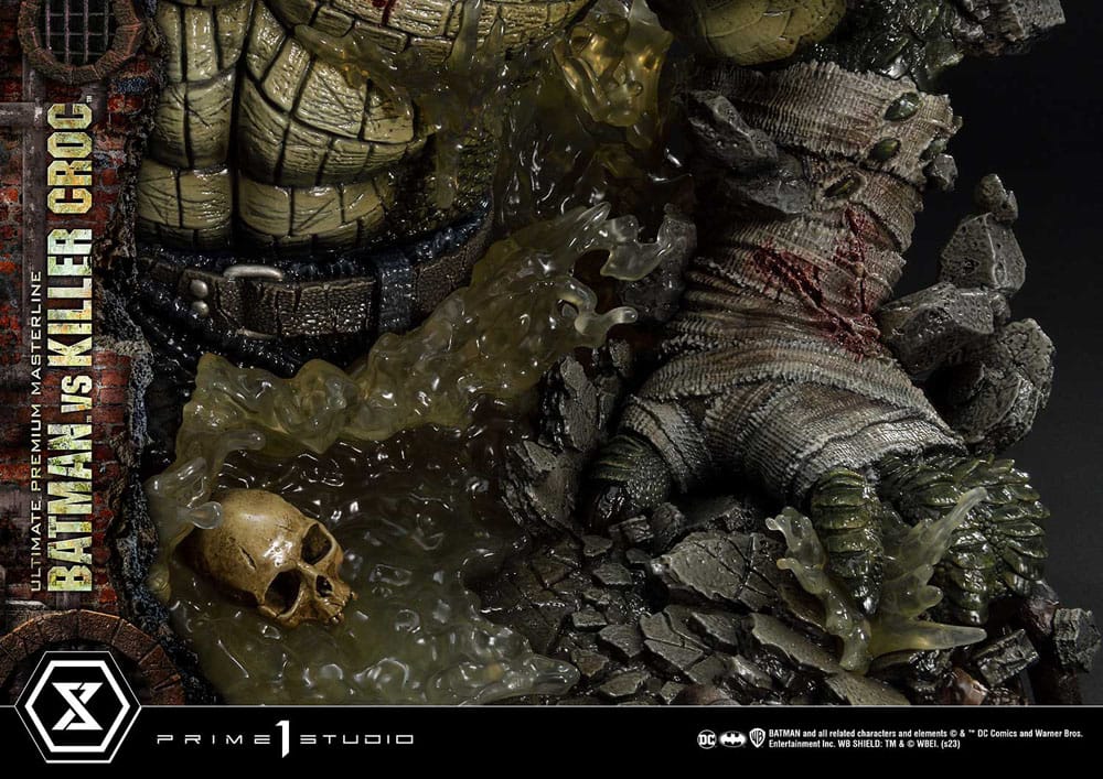 Batman statuette Ultimate Premium Masterline Series Batman Versus Killer Croc 71 cm