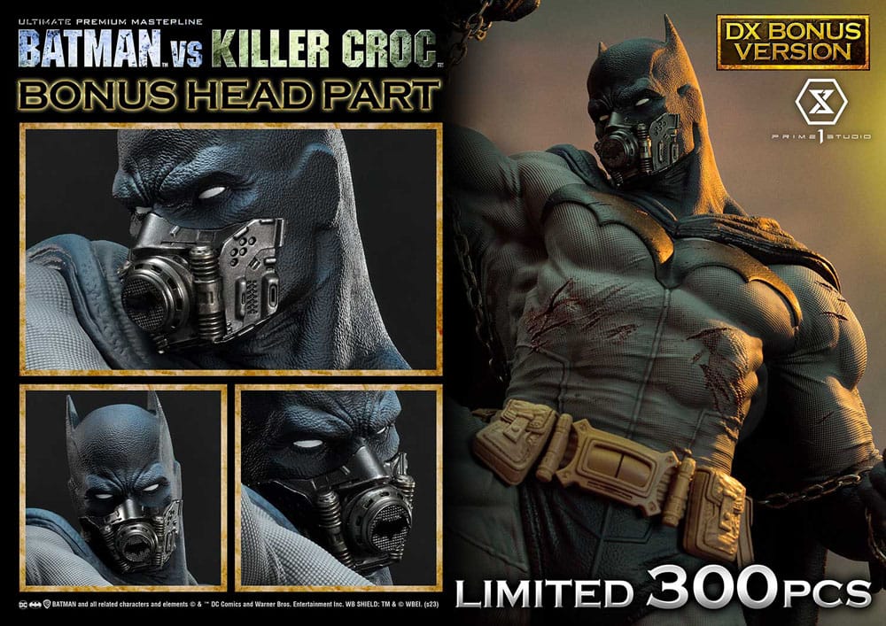 Batman statuette Ultimate Premium Masterline Series Batman Versus Killer Croc Deluxe Bonus Version 71 cm