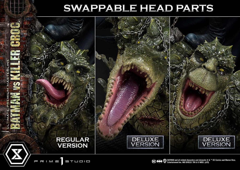 Batman statuette Ultimate Premium Masterline Series Batman Versus Killer Croc Deluxe Bonus Version 71 cm