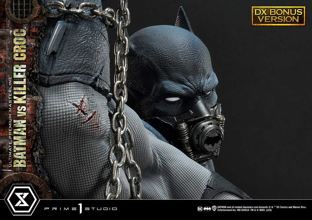 Batman statuette Ultimate Premium Masterline Series Batman Versus Killer Croc Deluxe Bonus Version 71 cm