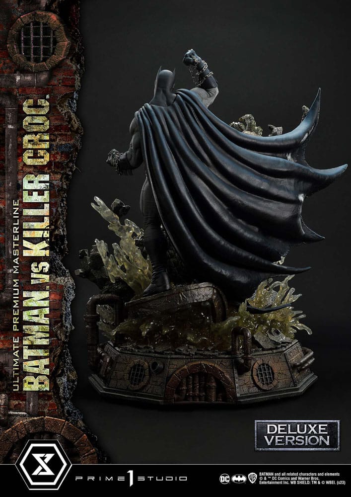 Batman statuette Ultimate Premium Masterline Series Batman Versus Killer Croc Deluxe Bonus Version 71 cm