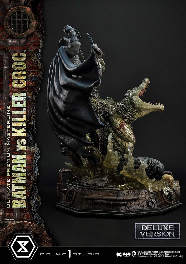 Batman statuette Ultimate Premium Masterline Series Batman Versus Killer Croc Deluxe Bonus Version 71 cm
