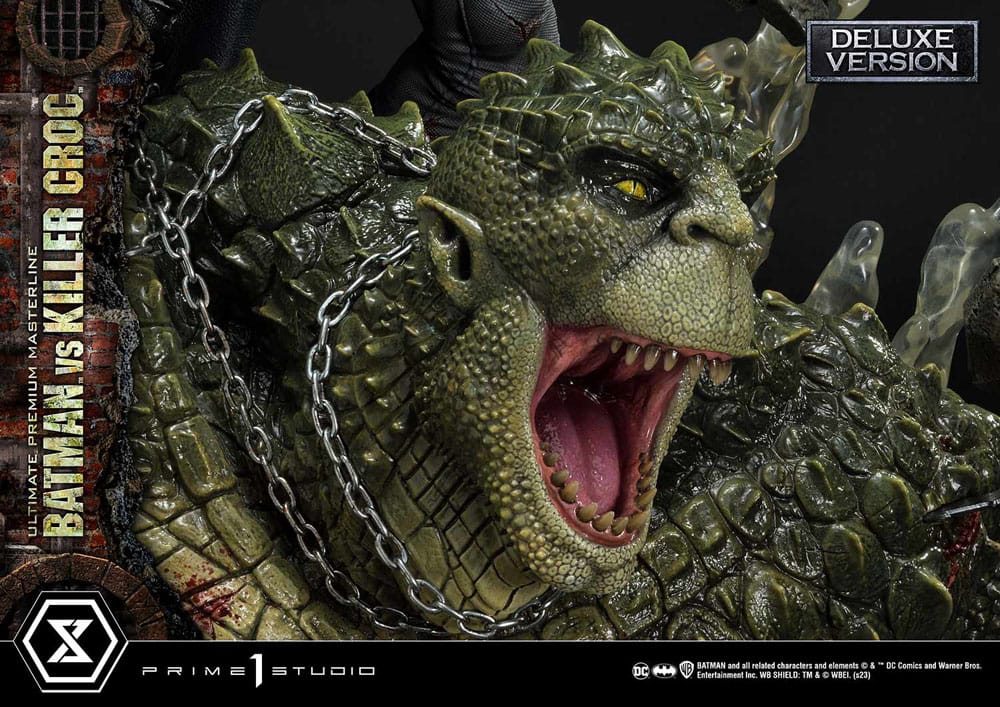Batman statuette Ultimate Premium Masterline Series Batman Versus Killer Croc Deluxe Bonus Version 71 cm
