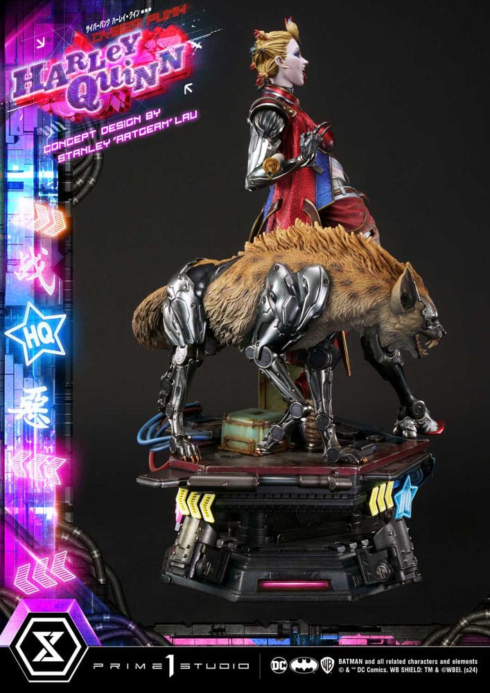 Batman statuette Ultimate Premium Masterline Series Cyberpunk Harley Quinn 60 cm