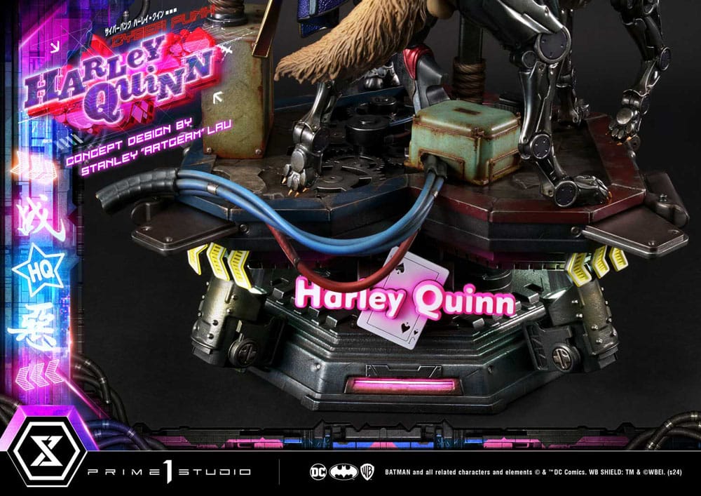 Batman statuette Ultimate Premium Masterline Series Cyberpunk Harley Quinn 60 cm