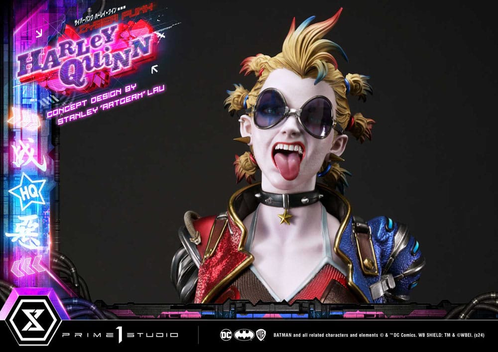 Batman statuette Ultimate Premium Masterline Series Cyberpunk Harley Quinn 60 cm