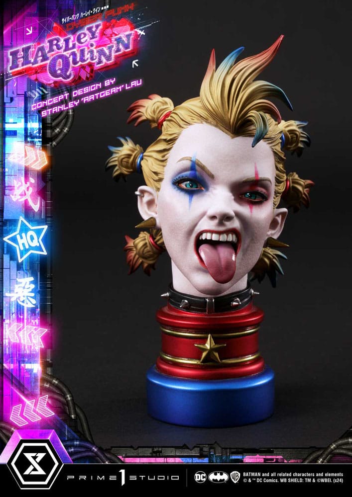 Batman statuette Ultimate Premium Masterline Series Cyberpunk Harley Quinn Deluxe Bonus Version 60 cm