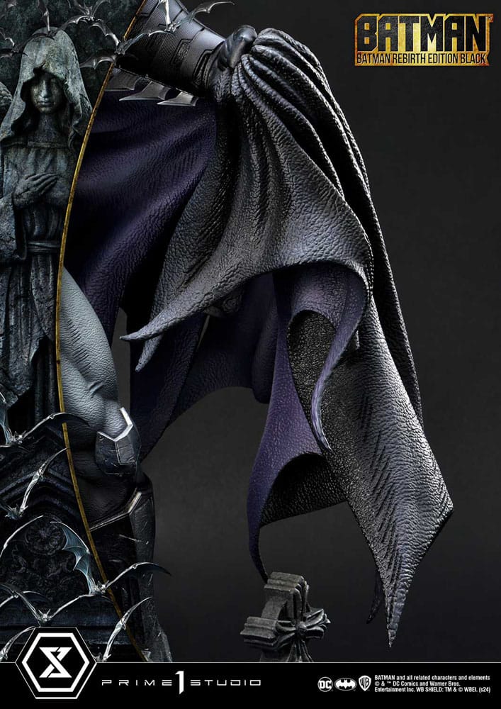 Batman statuette Ultimate Premium Masterline Series 1/4 Batman Rebirth Edition Black Deluxe Version 71 cm