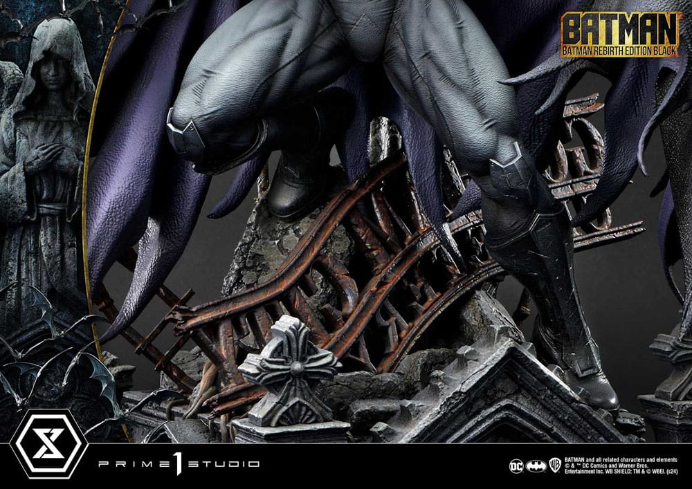 Batman statuette Ultimate Premium Masterline Series 1/4 Batman Rebirth Edition Black Deluxe Version 71 cm