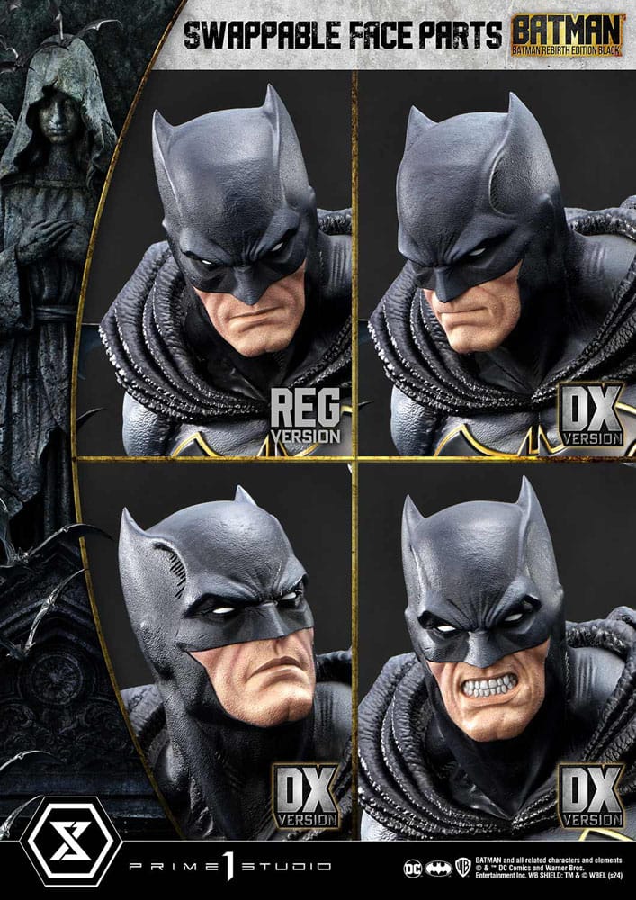 Batman statuette Ultimate Premium Masterline Series 1/4 Batman Rebirth Edition Black Deluxe Version 71 cm