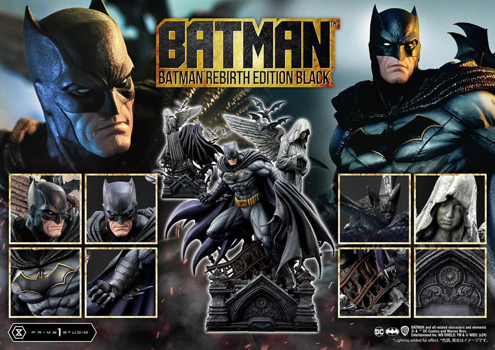 Batman statuette Ultimate Premium Masterline Series 1/4 Batman Rebirth Edition Black Deluxe Bonus Version 71 cm