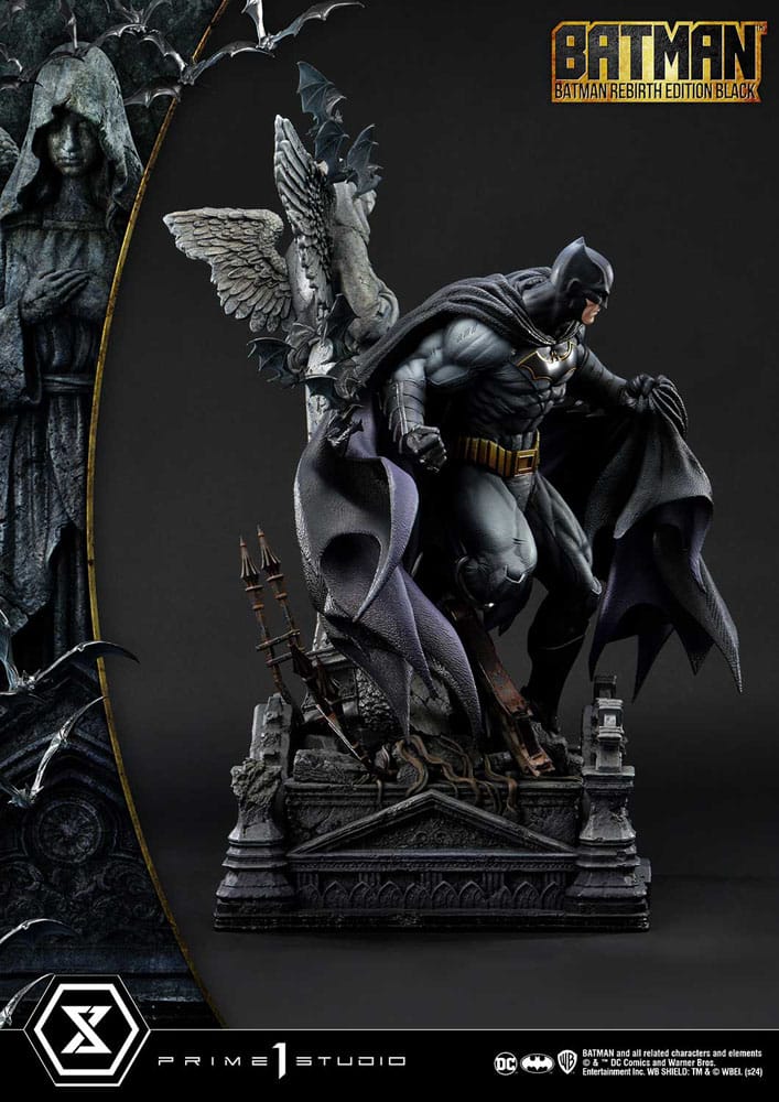 Batman statuette Ultimate Premium Masterline Series 1/4 Batman Rebirth Edition Black Deluxe Bonus Version 71 cm