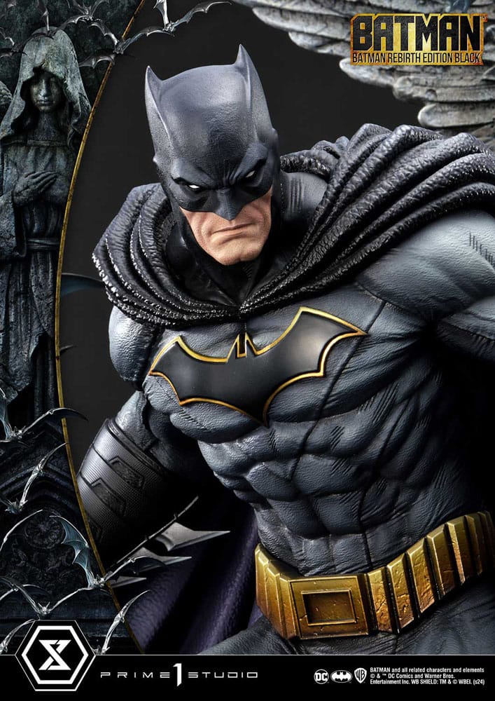 Batman statuette Ultimate Premium Masterline Series 1/4 Batman Rebirth Edition Black Deluxe Bonus Version 71 cm