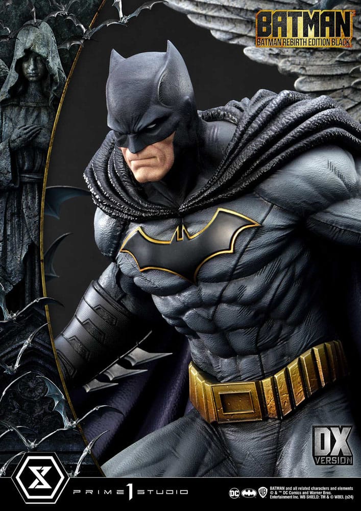 Batman statuette Ultimate Premium Masterline Series 1/4 Batman Rebirth Edition Black Deluxe Bonus Version 71 cm