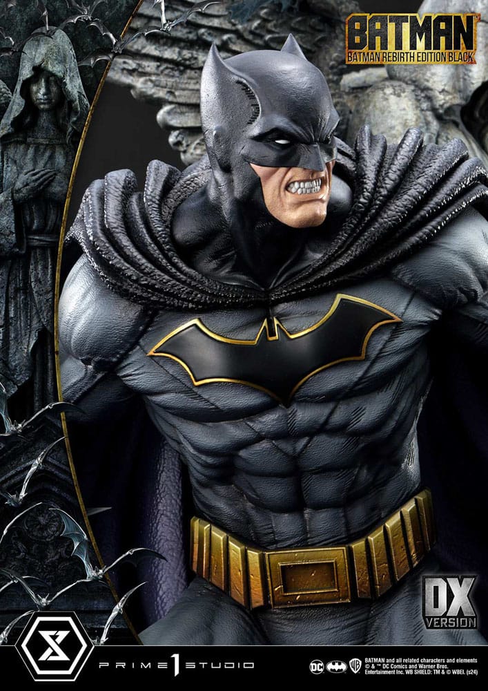 Batman statuette Ultimate Premium Masterline Series 1/4 Batman Rebirth Edition Black Deluxe Bonus Version 71 cm