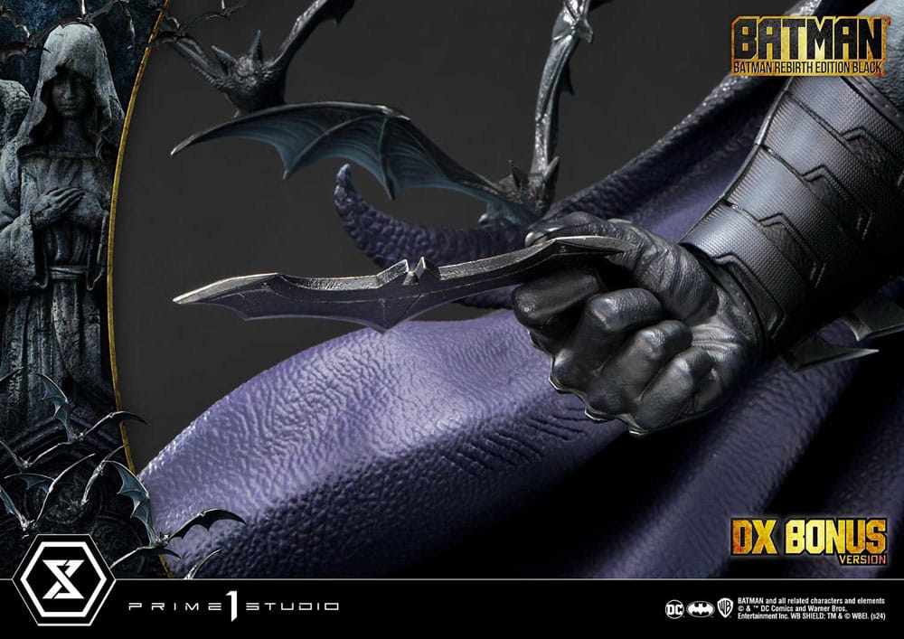 Batman statuette Ultimate Premium Masterline Series 1/4 Batman Rebirth Edition Black Deluxe Bonus Version 71 cm