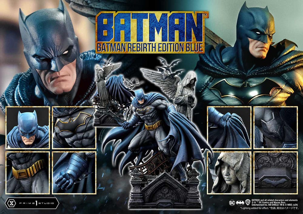 Batman statuette Ultimate Premium Masterline Series 1/4 Batman Rebirth Edition Blue Deluxe Bonus Version 71 cm