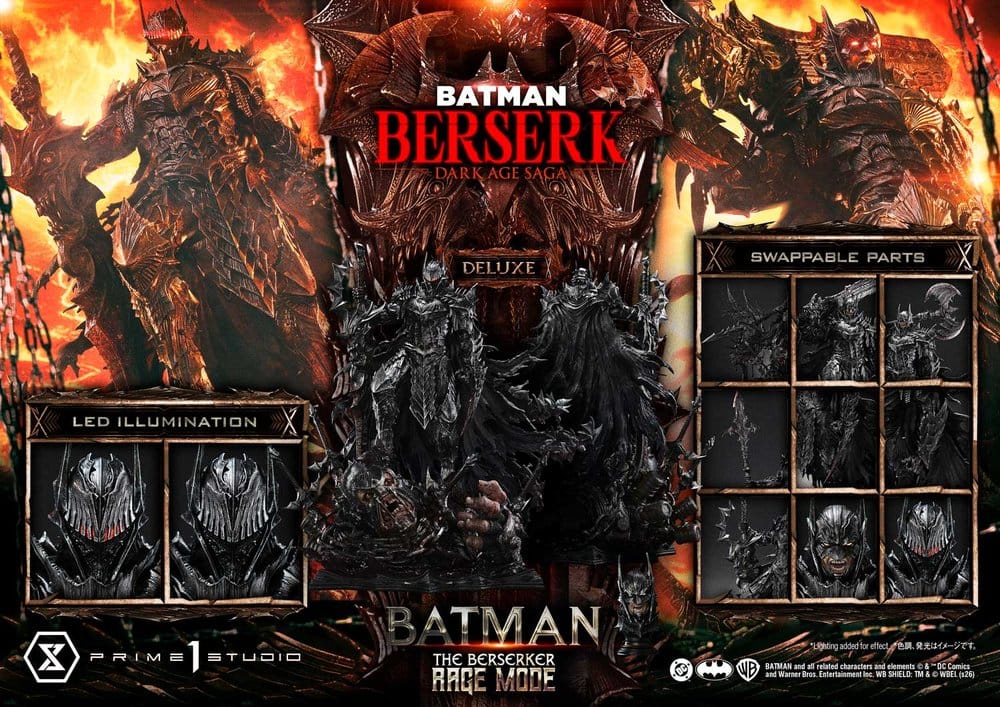 DC Comics statuette Ultimate Premium Masterline Series 1/4 Batman (Comics) Batman: The Berserker Rage Mode Deluxe Version 93 cm