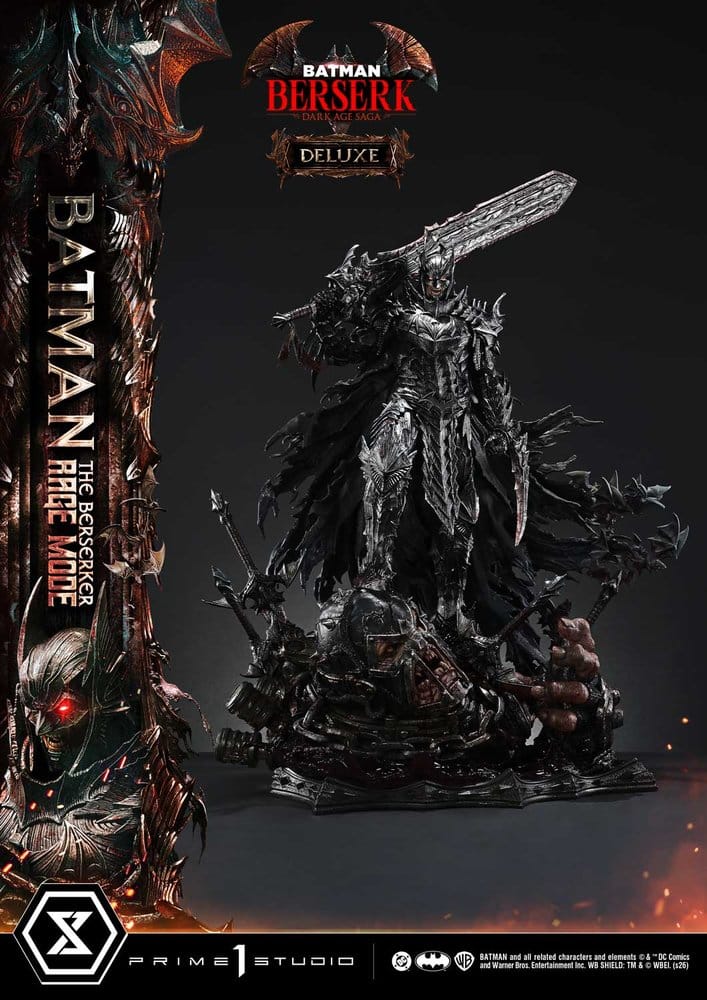 DC Comics statuette Ultimate Premium Masterline Series 1/4 Batman (Comics) Batman: The Berserker Rage Mode Deluxe Version 93 cm