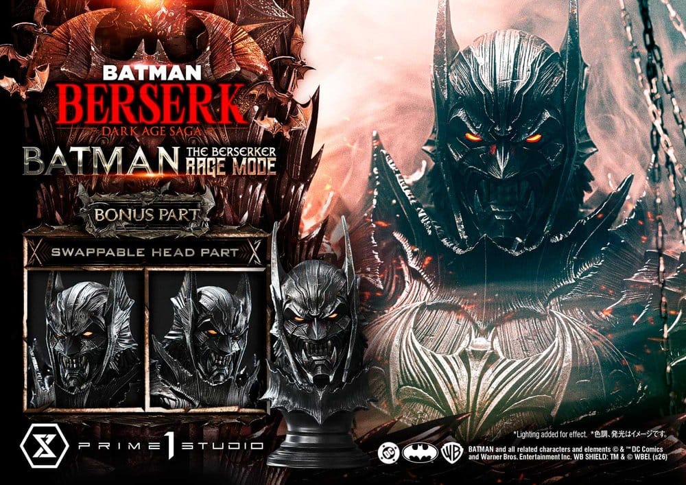 DC Comics statuette Ultimate Premium Masterline Series 1/4 Batman (Comics) Batman: The Berserker Rage Mode DX Bonus Version 93 cm