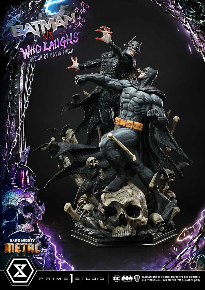 Dark Nights: Metal statuette Ultimate Premium Masterline Series 1/4 Batman VS Batman Who Laughs 67 cm
