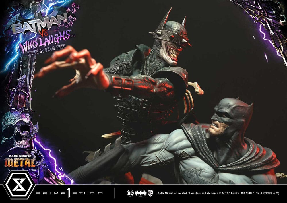 Dark Nights: Metal statuette Ultimate Premium Masterline Series 1/4 Batman VS Batman Who Laughs 67 cm