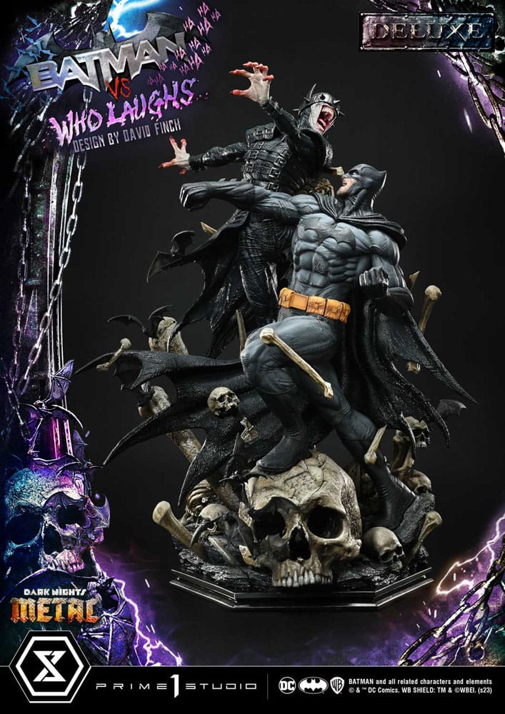 Dark Nights: Metal statuette Ultimate Premium Masterline Series 1/4 Batman VS Batman Who Laughs Deluxe Bonus Version 67 cm
