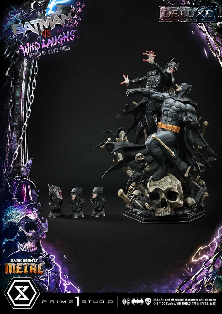 Dark Nights: Metal statuette Ultimate Premium Masterline Series 1/4 Batman VS Batman Who Laughs Deluxe Bonus Version 67 cm