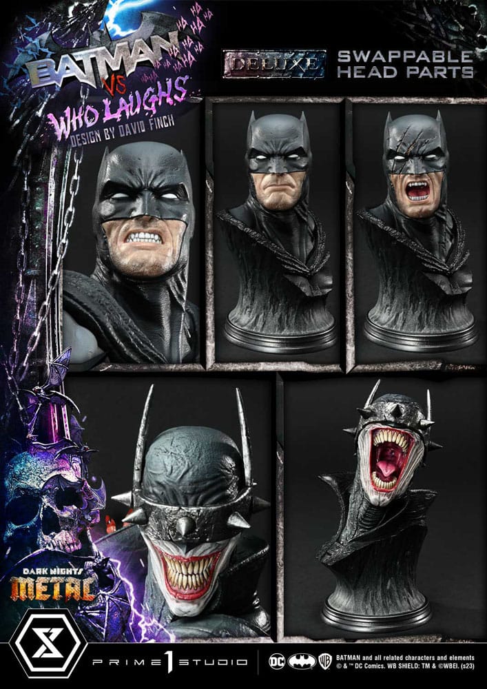 Dark Nights: Metal statuette Ultimate Premium Masterline Series 1/4 Batman VS Batman Who Laughs Deluxe Bonus Version 67 cm