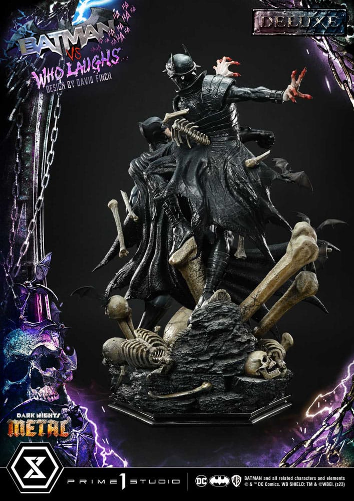 Dark Nights: Metal statuette Ultimate Premium Masterline Series 1/4 Batman VS Batman Who Laughs Deluxe Bonus Version 67 cm