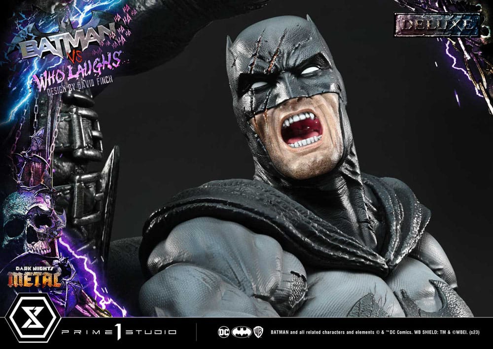Dark Nights: Metal statuette Ultimate Premium Masterline Series 1/4 Batman VS Batman Who Laughs Deluxe Bonus Version 67 cm