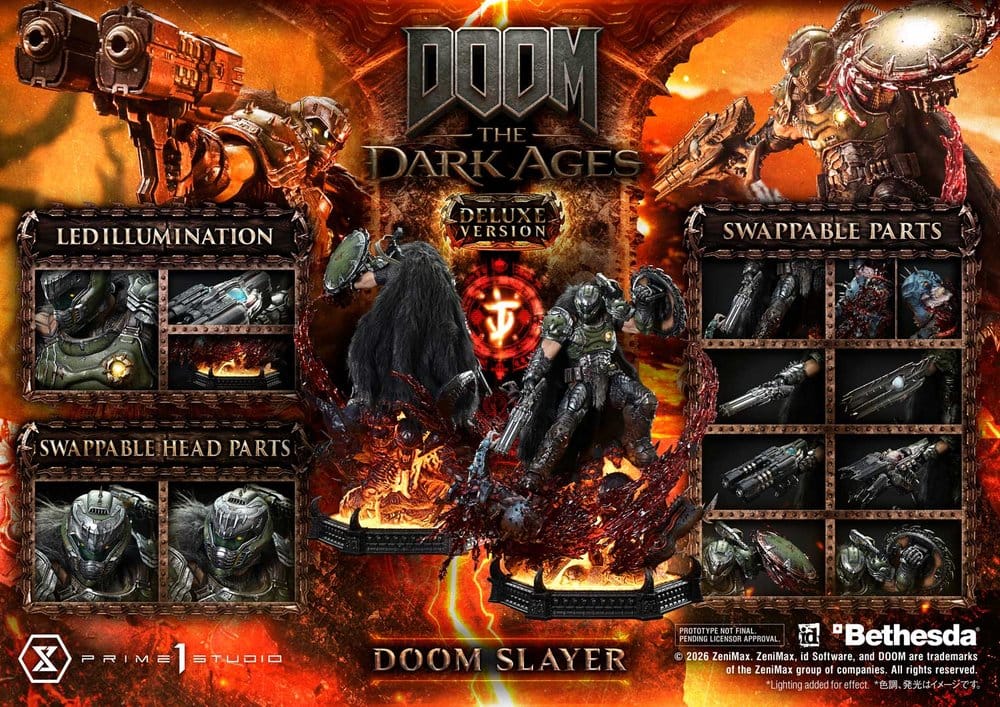 DOOM: The Dark Ages statuette Ultimate Premium Masterline Series 1/4 DOOM Slayer Deluxe Version 77 cm