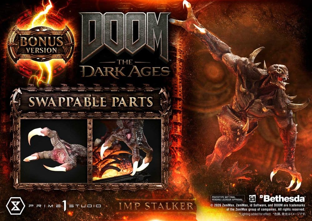 DOOM: The Dark Ages statuette Ultimate Premium Masterline Series 1/4 Imp Stalker Bonus Version 77 cm
